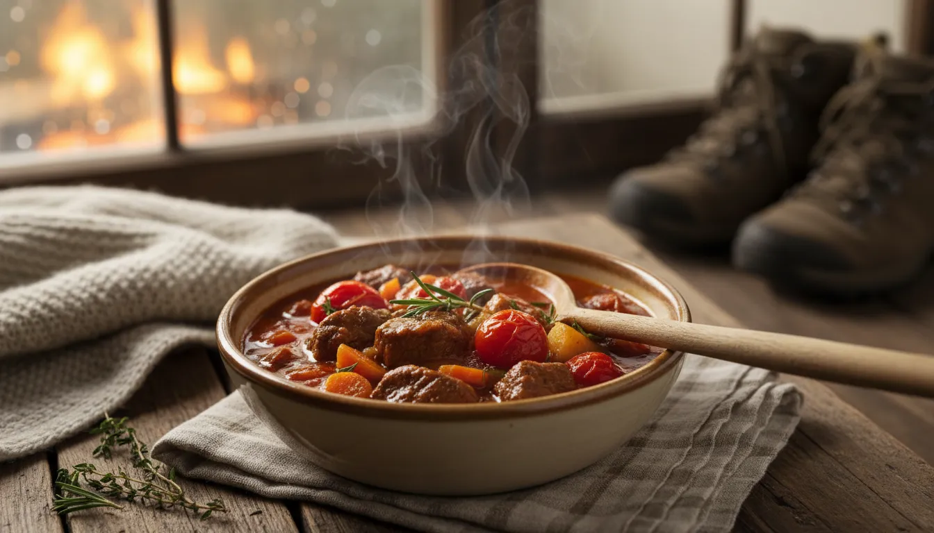 Why is Beef Tomato Stew the Best Choice After a Long Day Out?