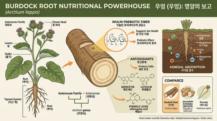 Burdock Root Nutritional Powerhouse: Inulin, Antioxidants, and Deep Minerals 