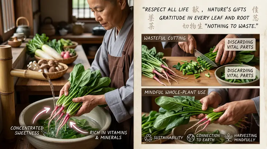 Whole plant utilization honors Buddhist respect for all life naturally. 